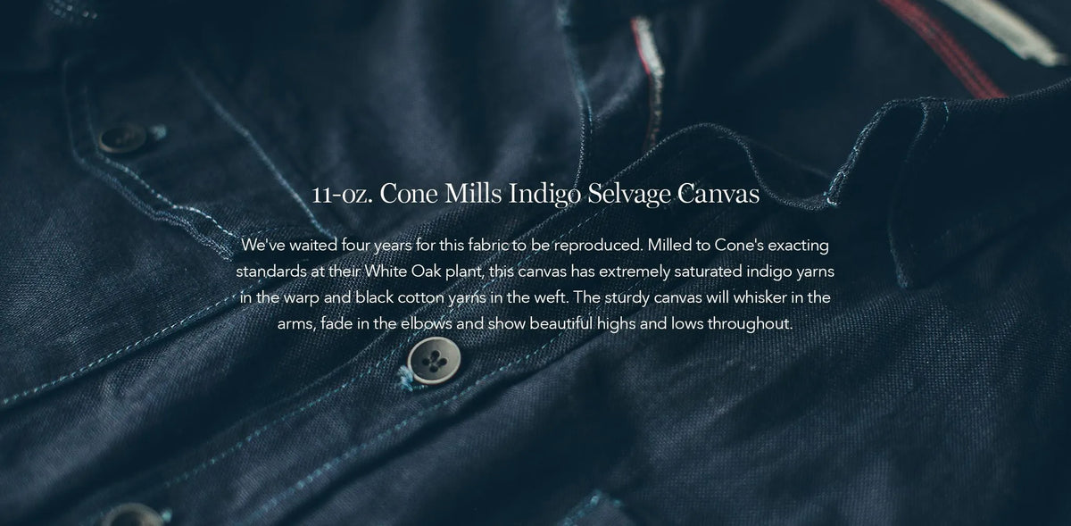 The Utility Shirt in Cone Mills Indigo Selvage Canvas