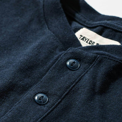 The Heavy Bag Henley in Navy