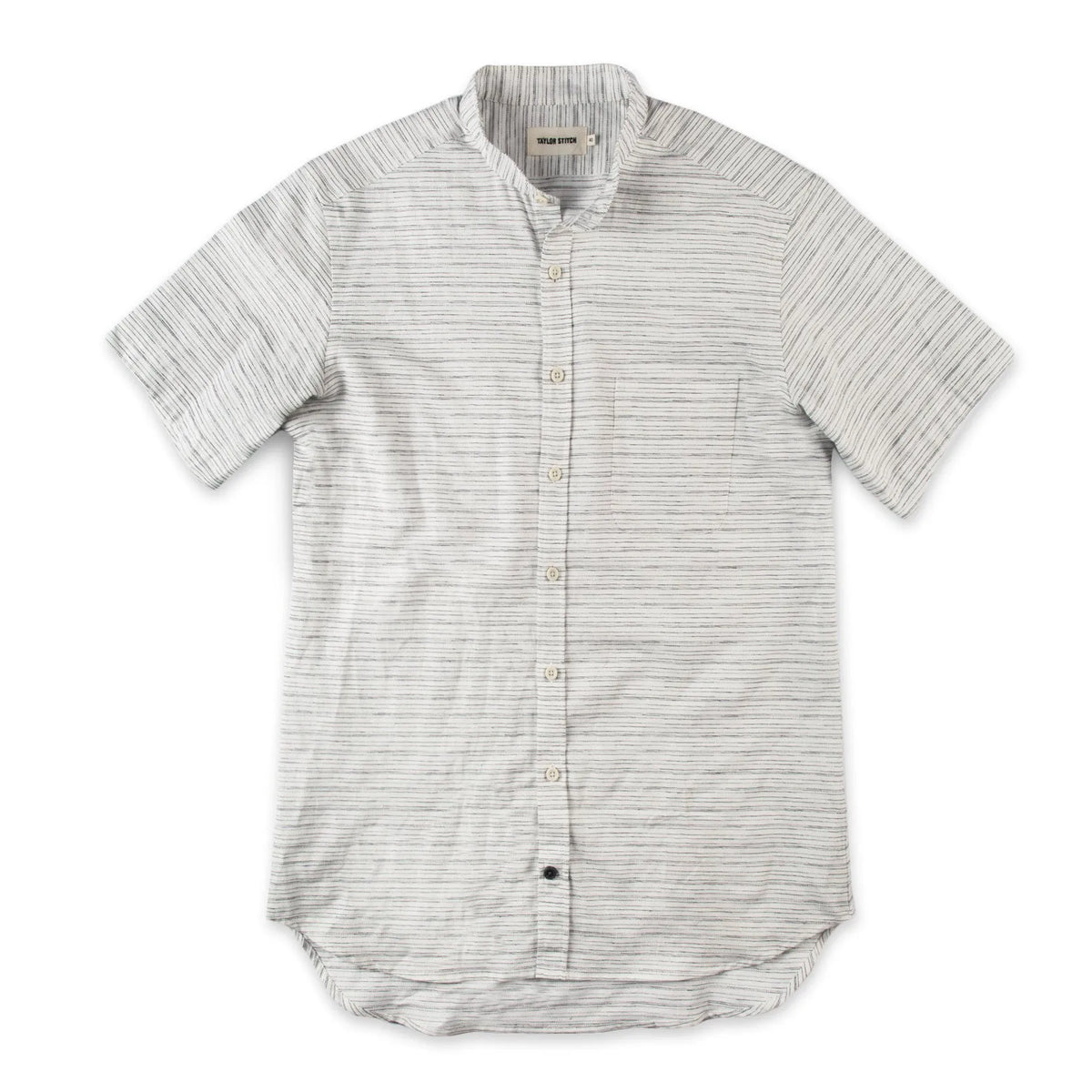 The Bandit in White & Navy Slub Stripe