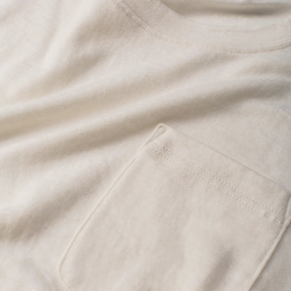 The Crewneck Pocket Tee in Natural Merino