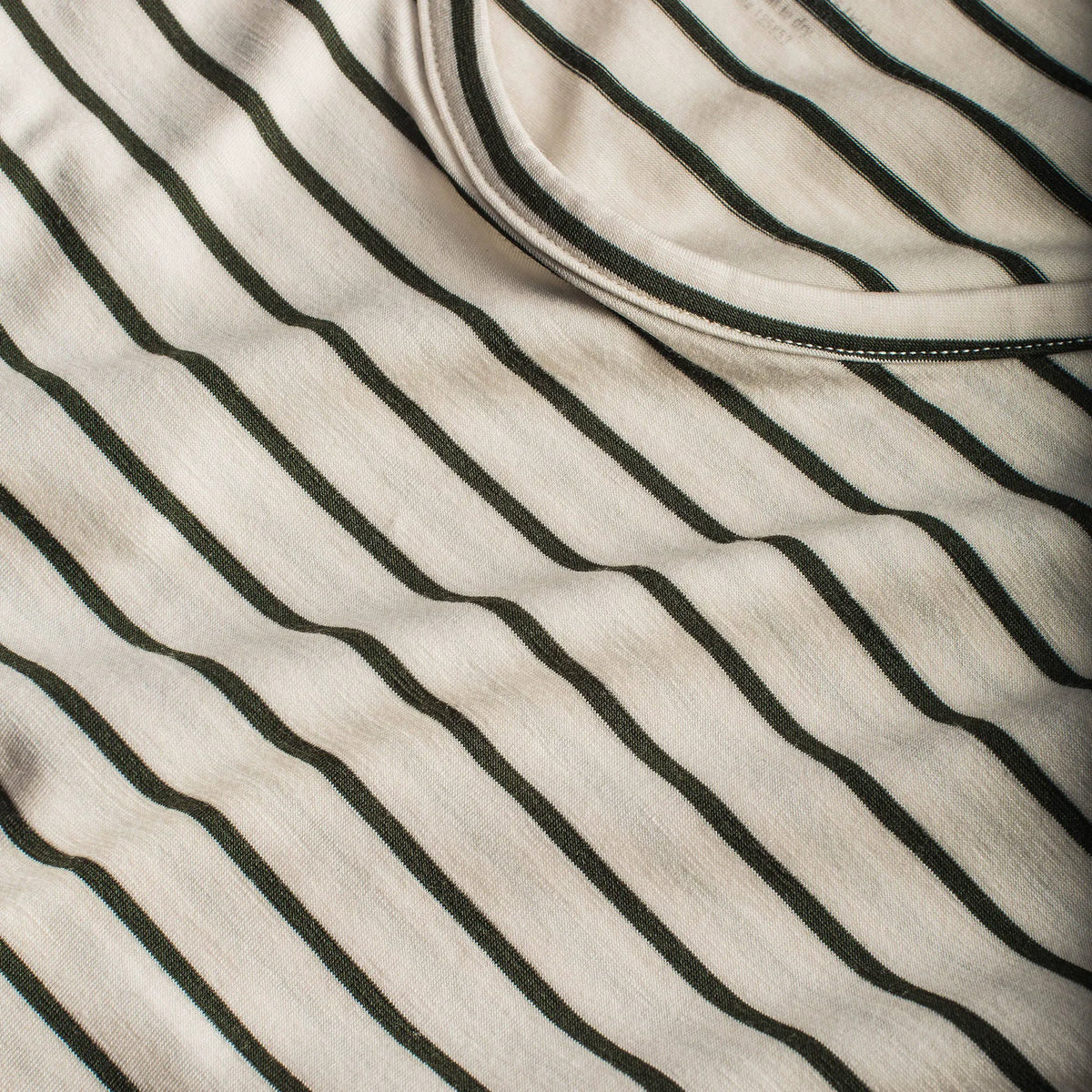 The Sausalito Dress in Forest Stripe Mercerized Merino