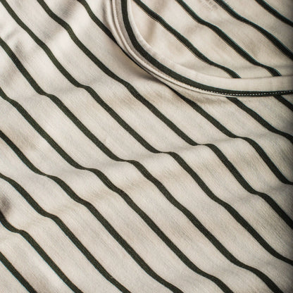 The Sausalito Dress in Forest Stripe Mercerized Merino