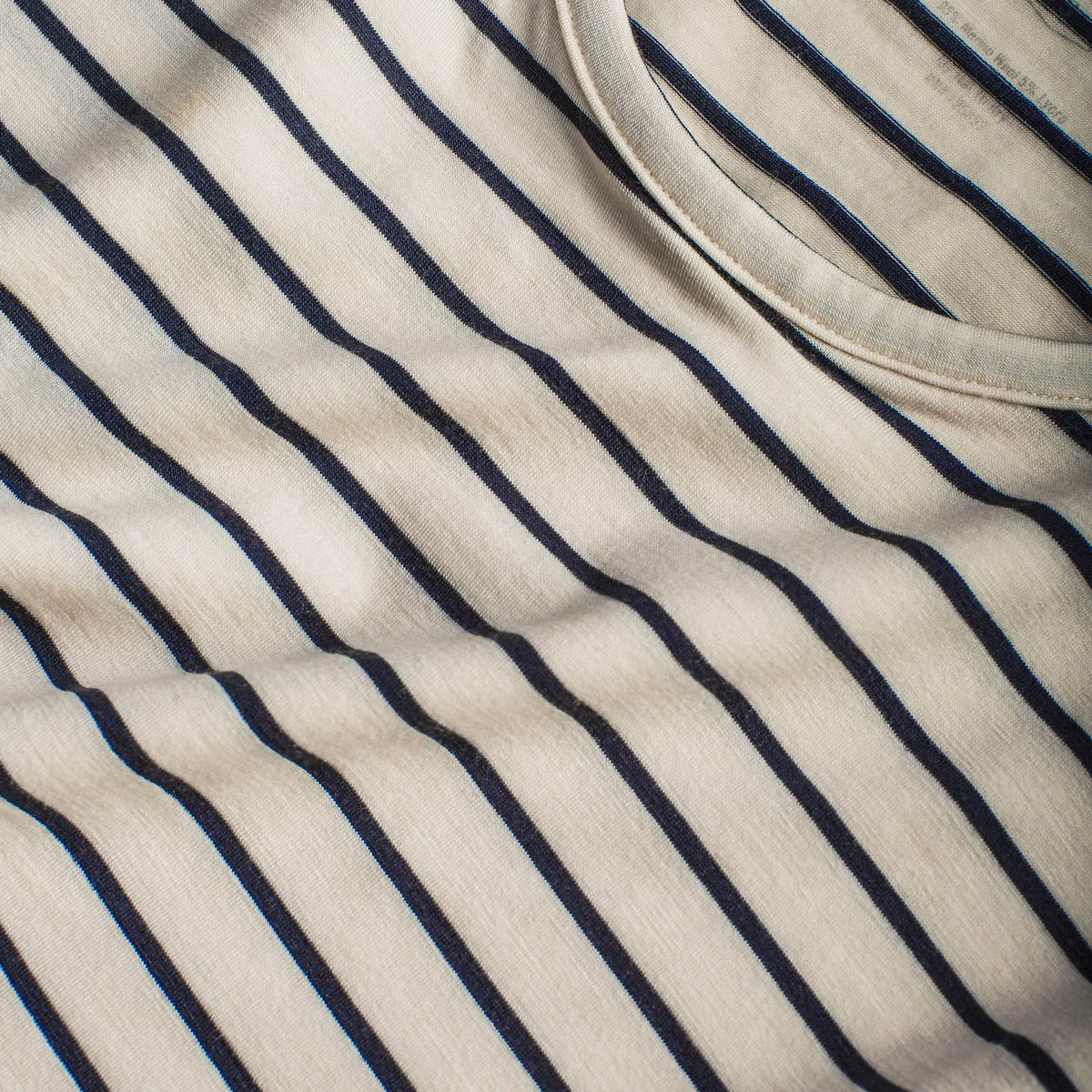 The Sausalito Dress in Navy Stripe Mercerized Merino
