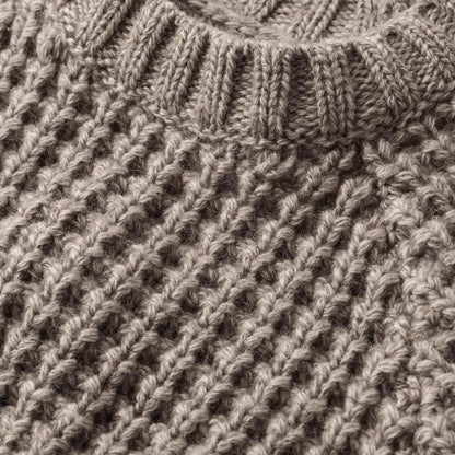 The Fisherman Sweater in Natural Waffle
