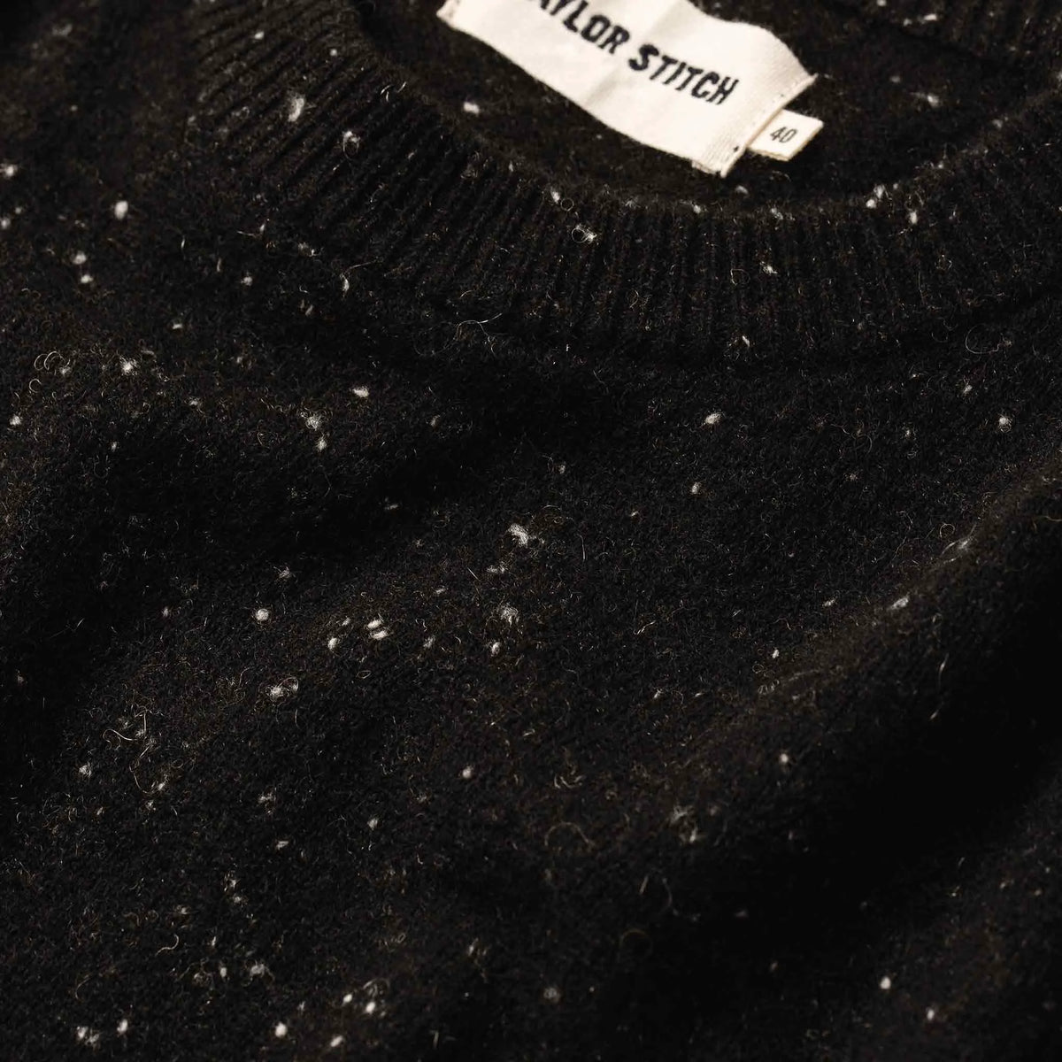 The Hardtack Sweater in Black Yak Donegal