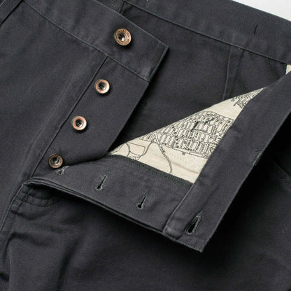 The Camp Pant in Charcoal Reverse Sateen