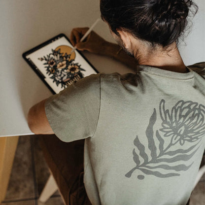 The Heavy Bag Tee in Sage Dahlia