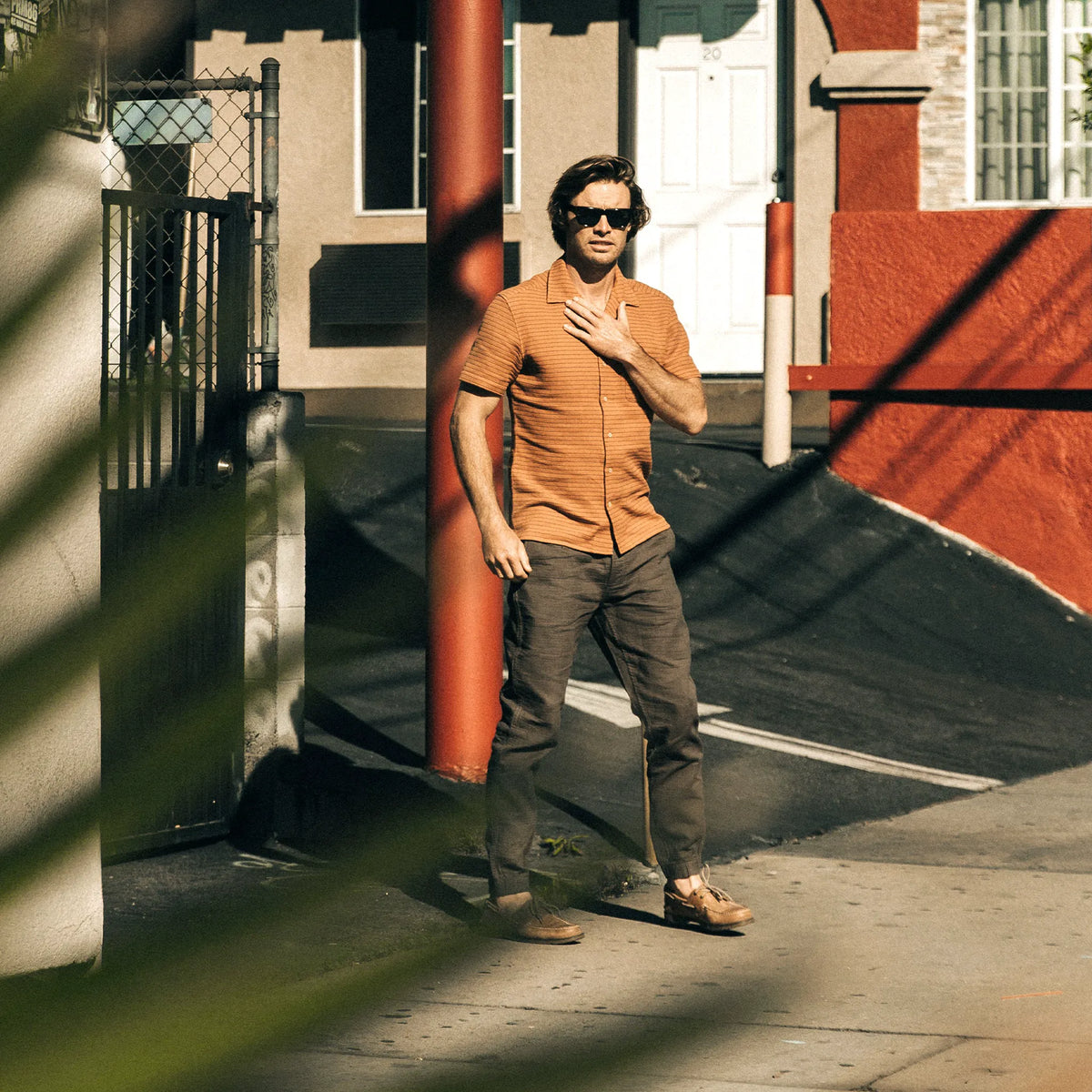 The Apres Pant in Walnut Double Cloth