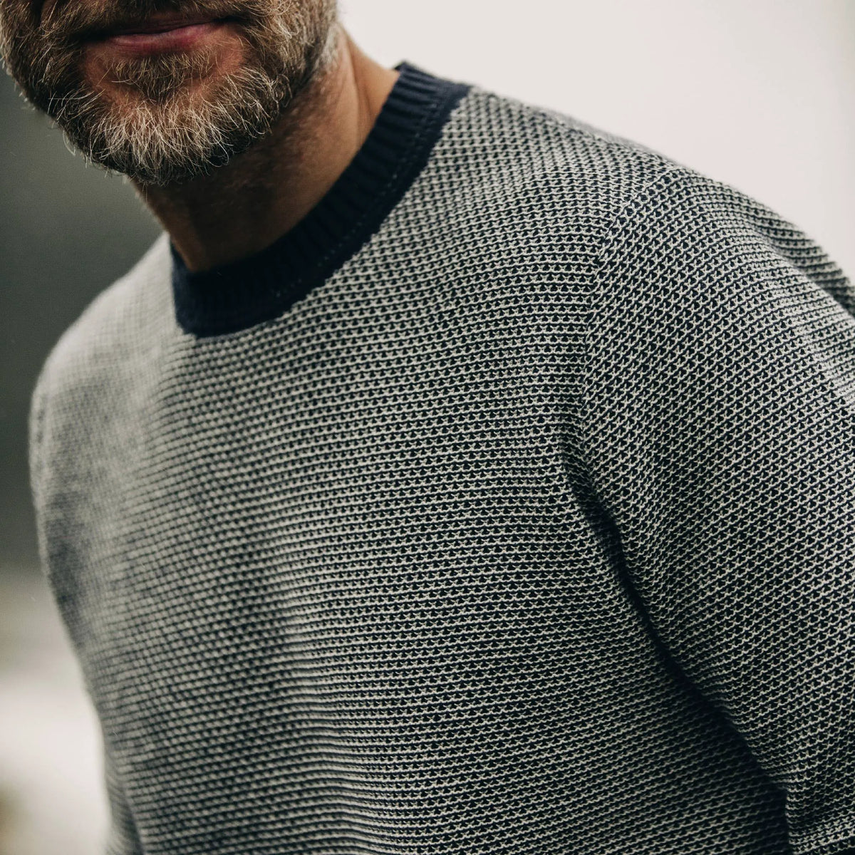 The Brume Sweater in Navy Birdseye