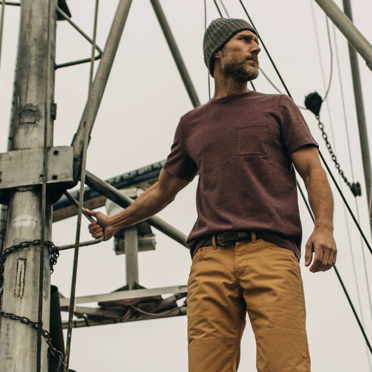 The Heavy Bag Tee in Russet