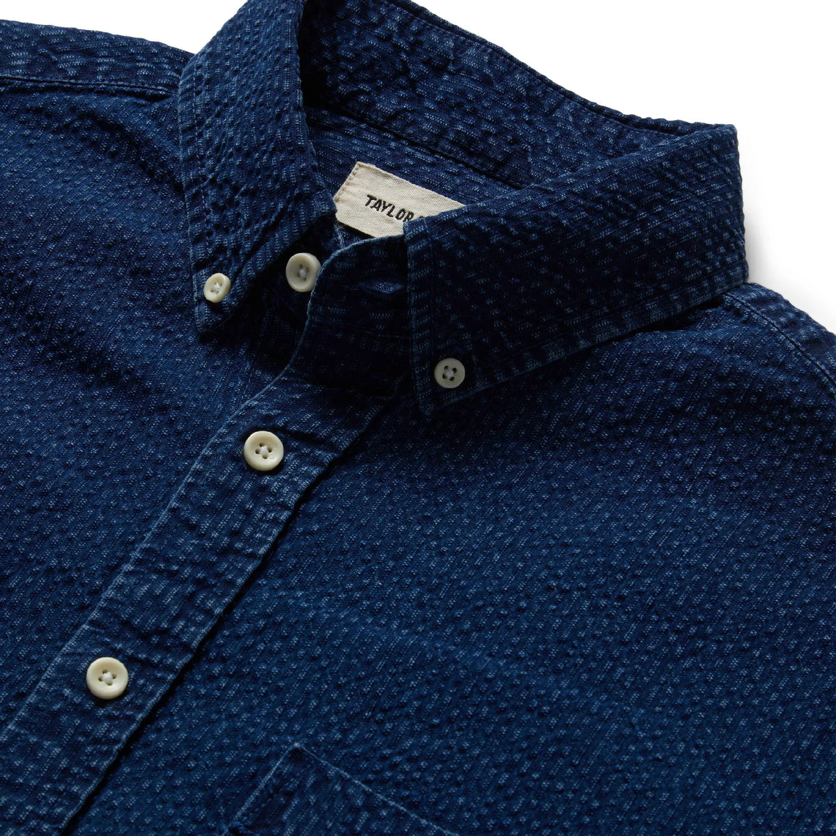 The Short Sleeve Jack in Indigo Seersucker