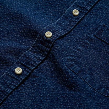 The Short Sleeve Jack in Indigo Seersucker