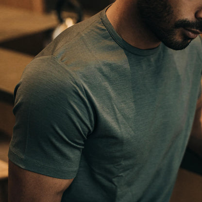 The Merino Tee in Dark Slate