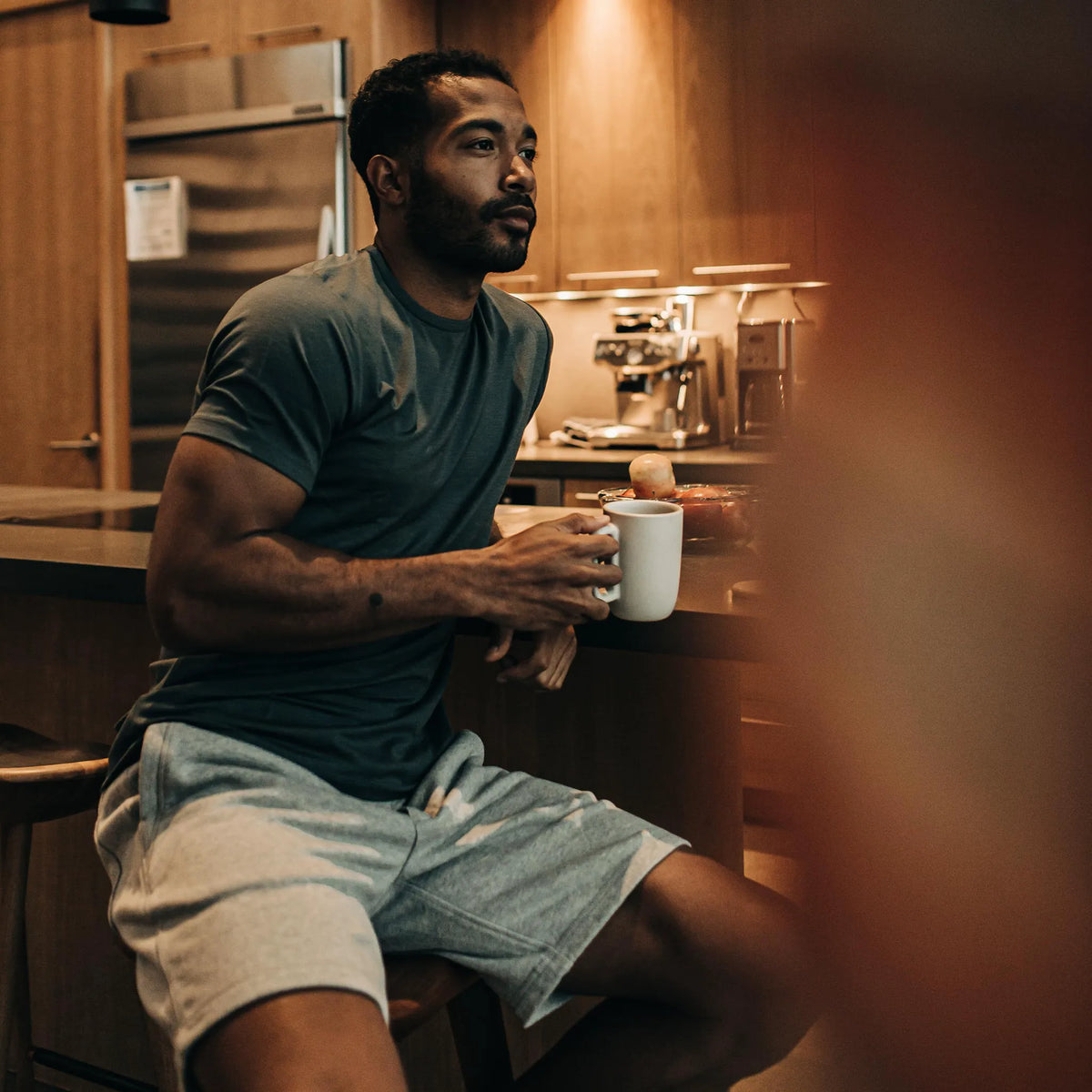 The Merino Tee in Dark Slate