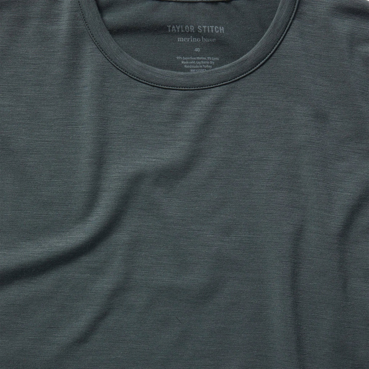 The Merino Tee in Dark Slate