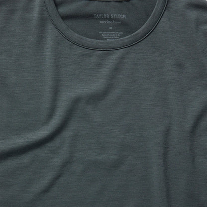 The Merino Tee in Dark Slate