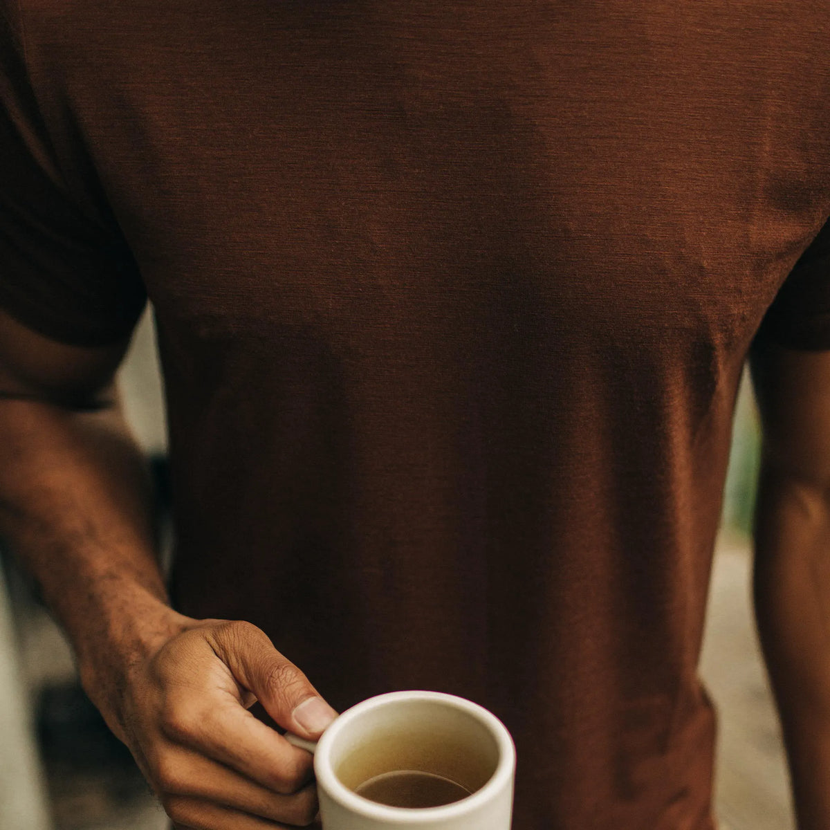 The Merino Tee in Russet