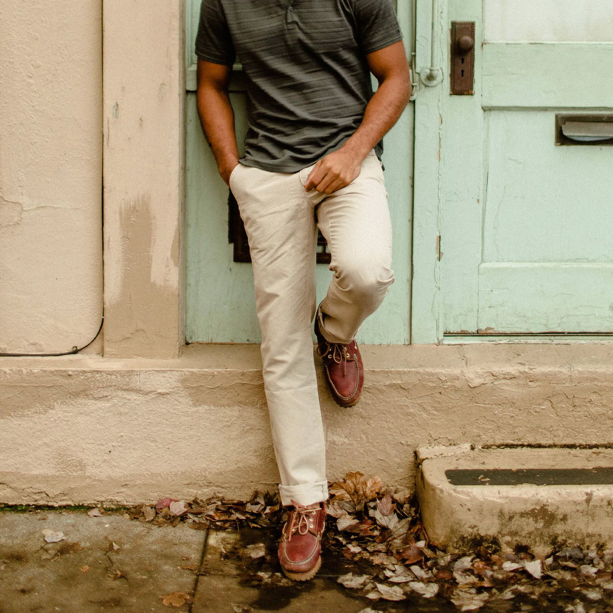 The Morse Pant in Sand Slub