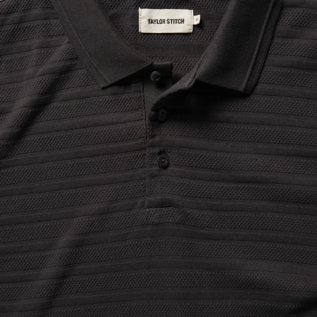 The Polo in Dark Charcoal Jacquard