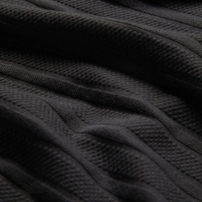 The Polo in Dark Charcoal Jacquard