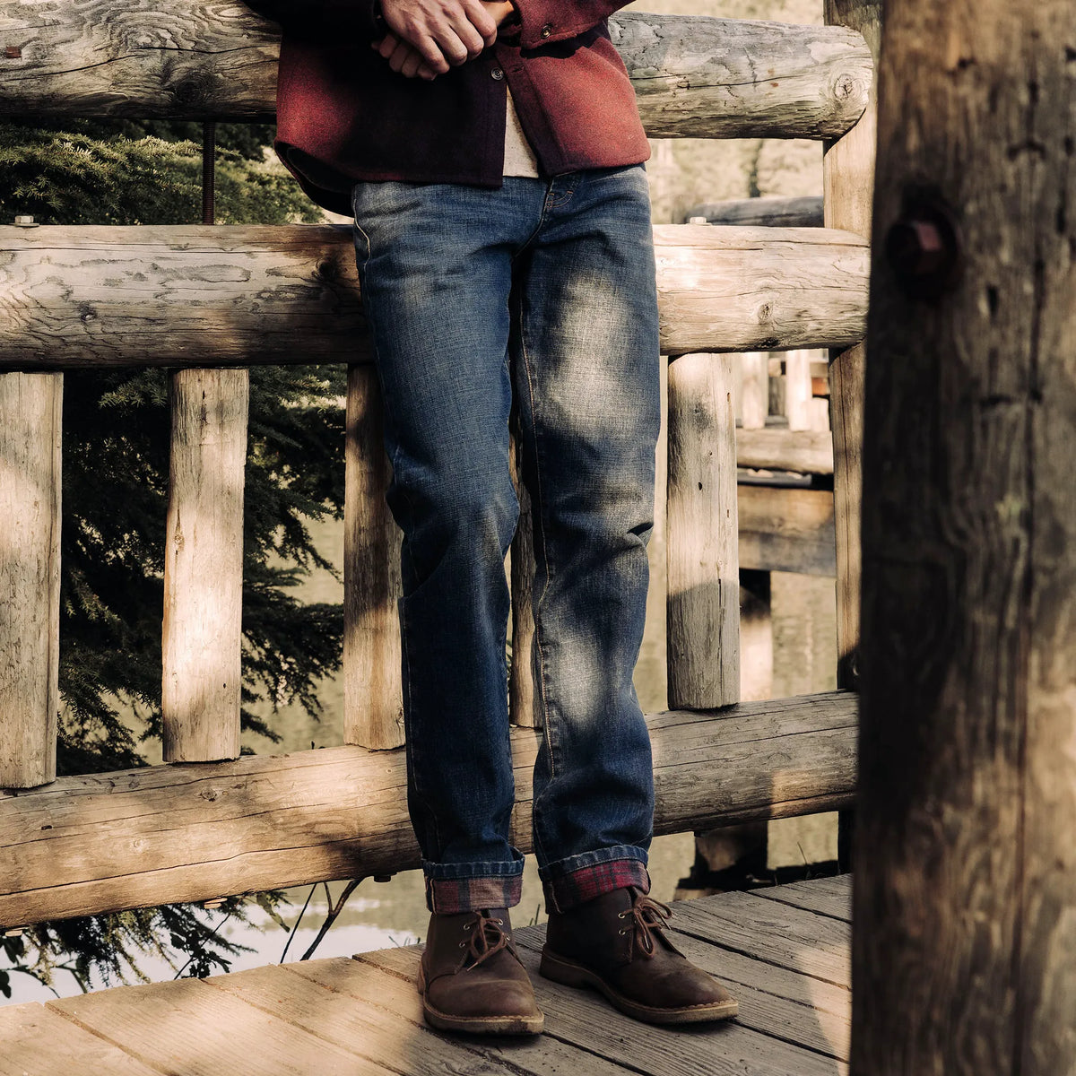 The Democratic Brushed Back Jean in Sawyer Wash Organic Selvage