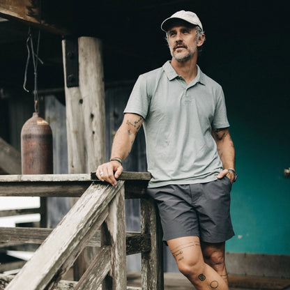 The Cotton Hemp Polo in Slate