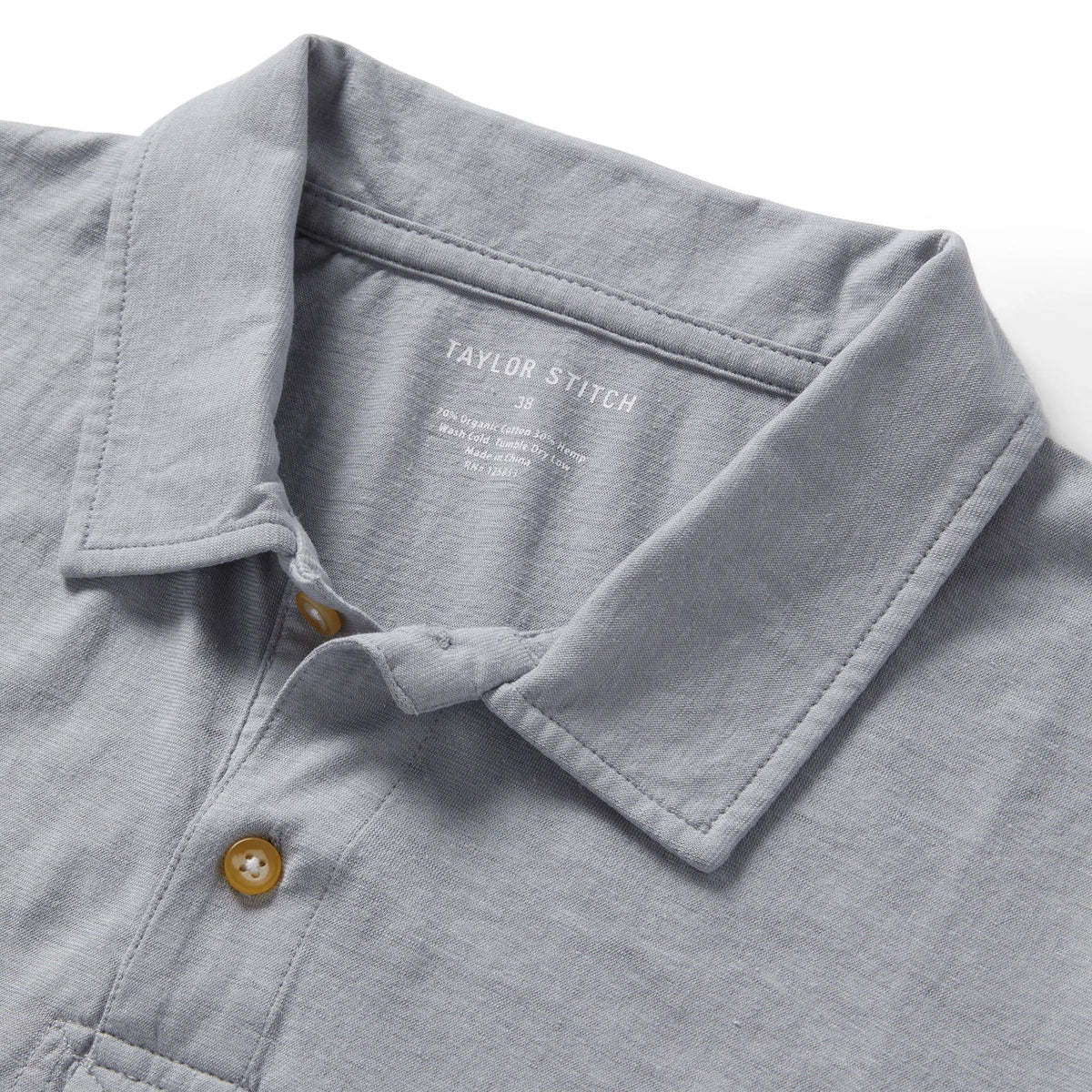 The Cotton Hemp Polo in Tradewinds