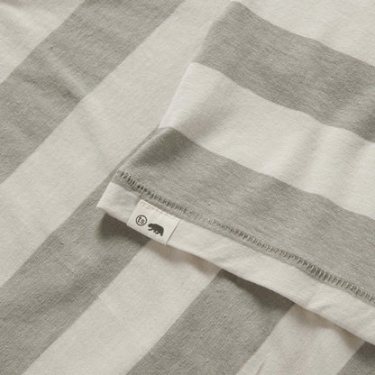 The Cotton Hemp Tee in Natural and Sagebrush Stripe