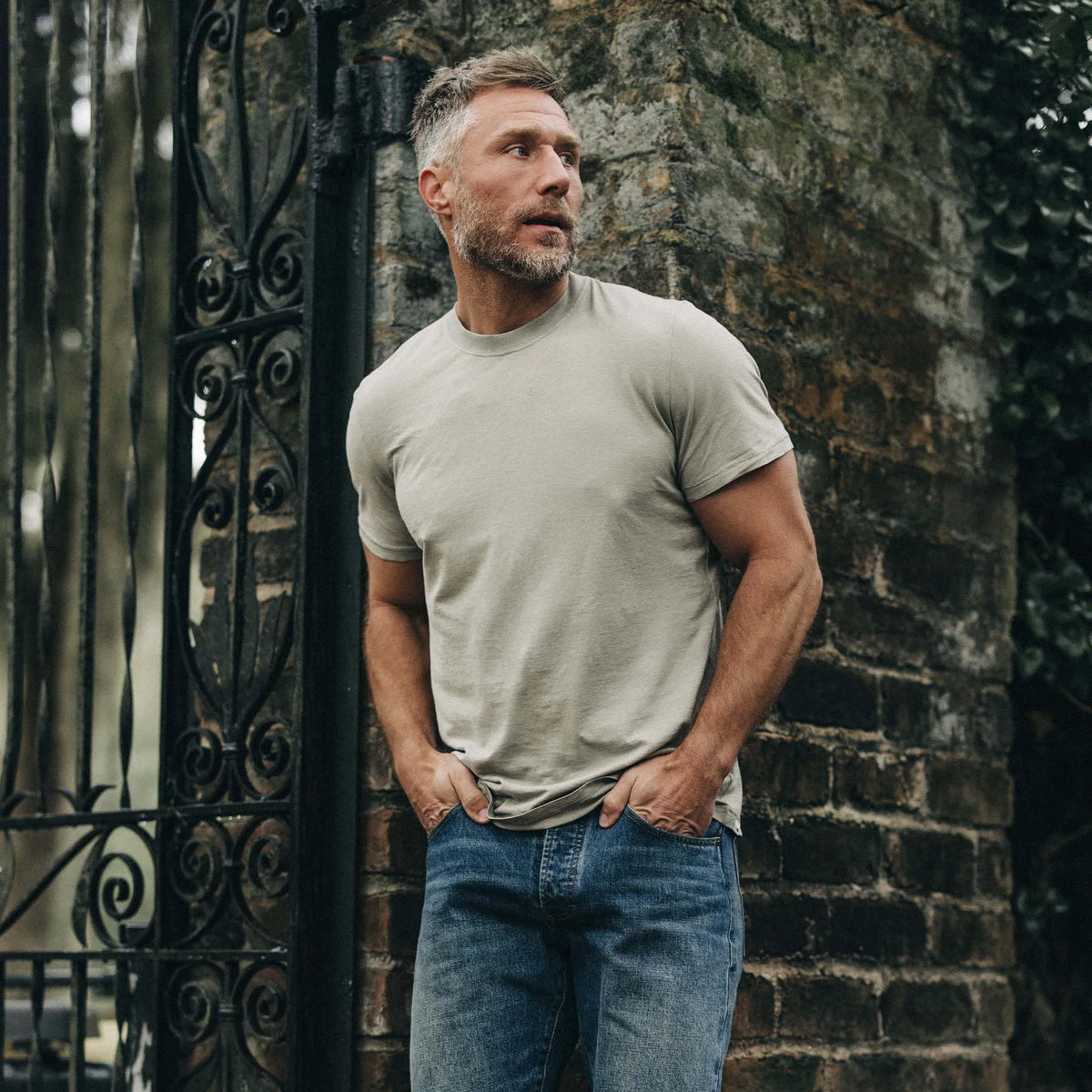 The Cotton Hemp Tee in Sagebrush