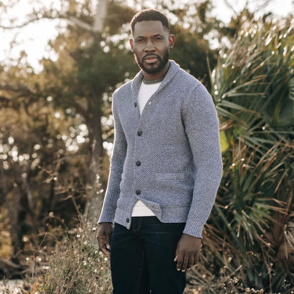 The Crawford Sweater in Blue Melange