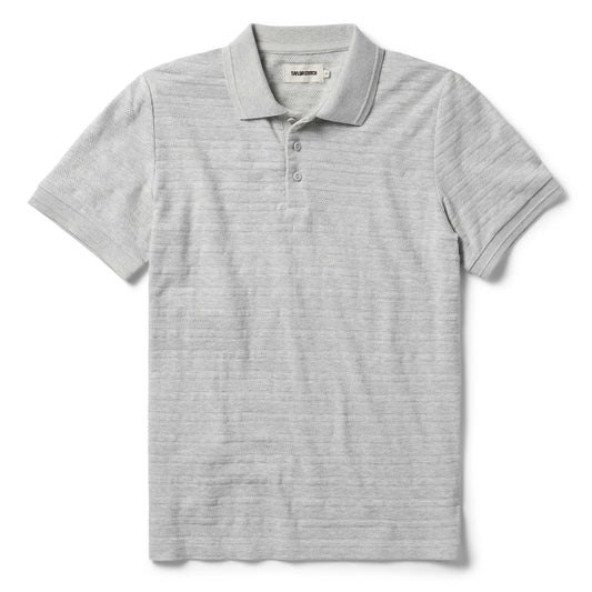 The Jacquard Polo in Ash Heather