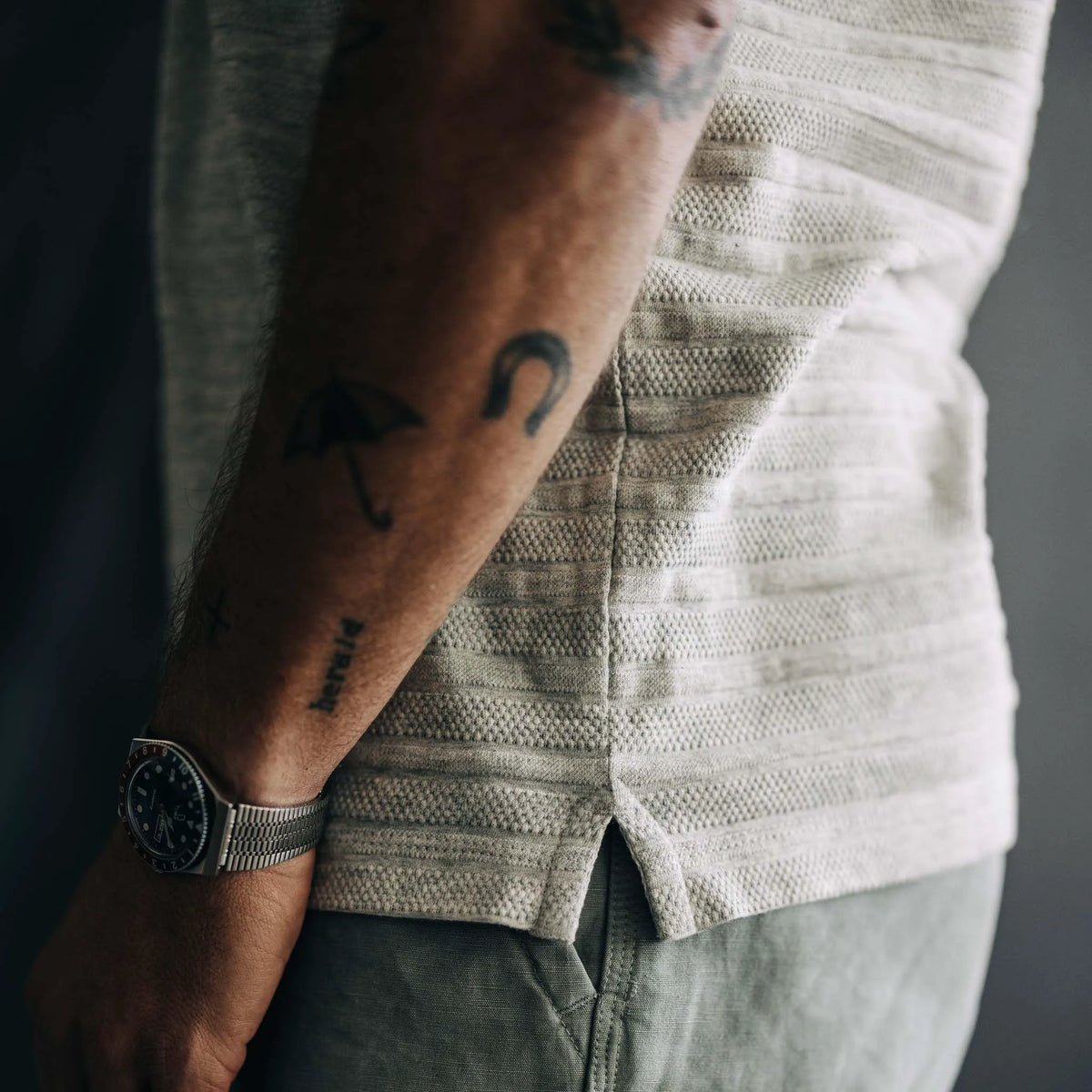 The Jacquard Polo in Ash Heather