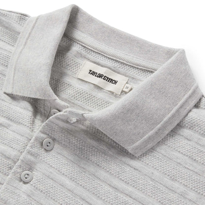 The Jacquard Polo in Ash Heather