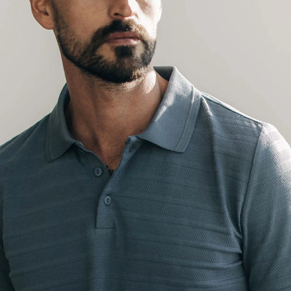 The Jacquard Polo in Storm