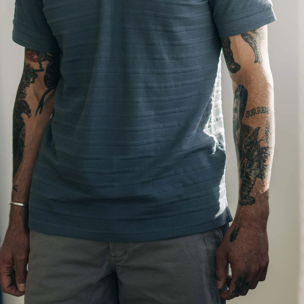The Jacquard Polo in Storm