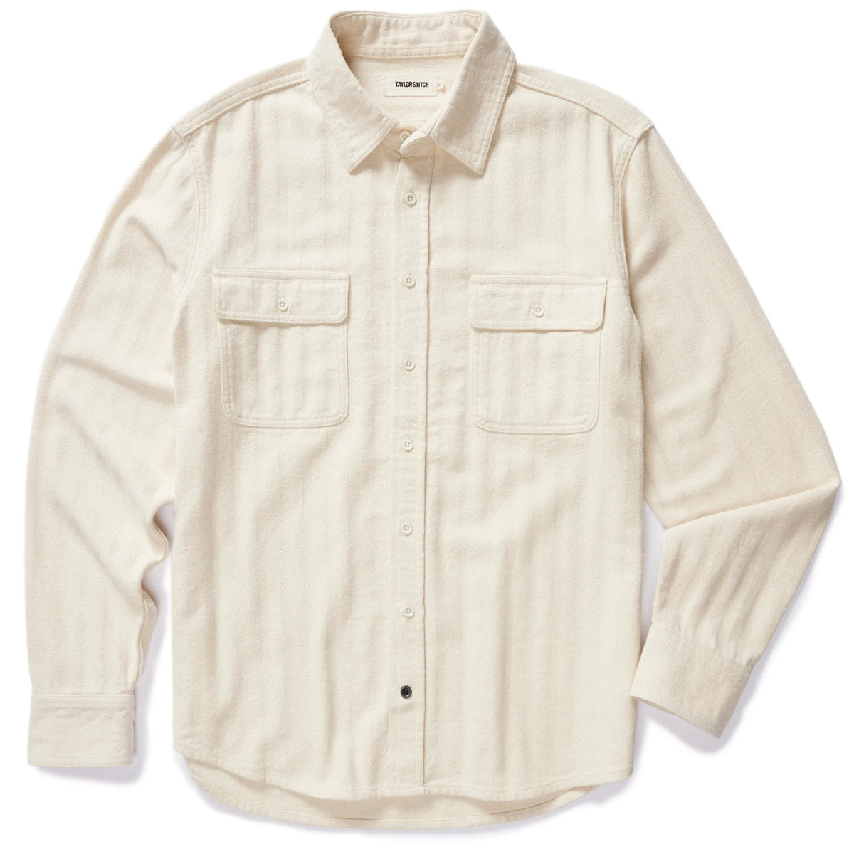 The Ledge Shirt in Oyster Herringbone