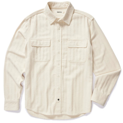 The Ledge Shirt in Oyster Herringbone