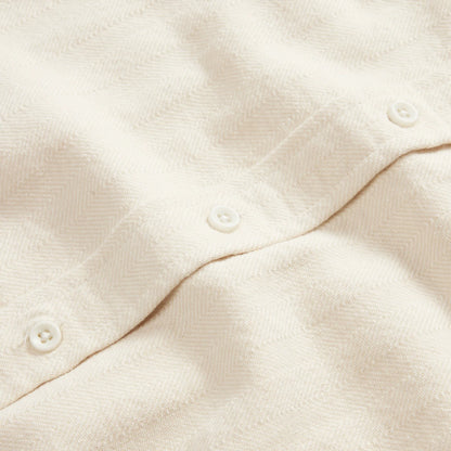 The Ledge Shirt in Oyster Herringbone
