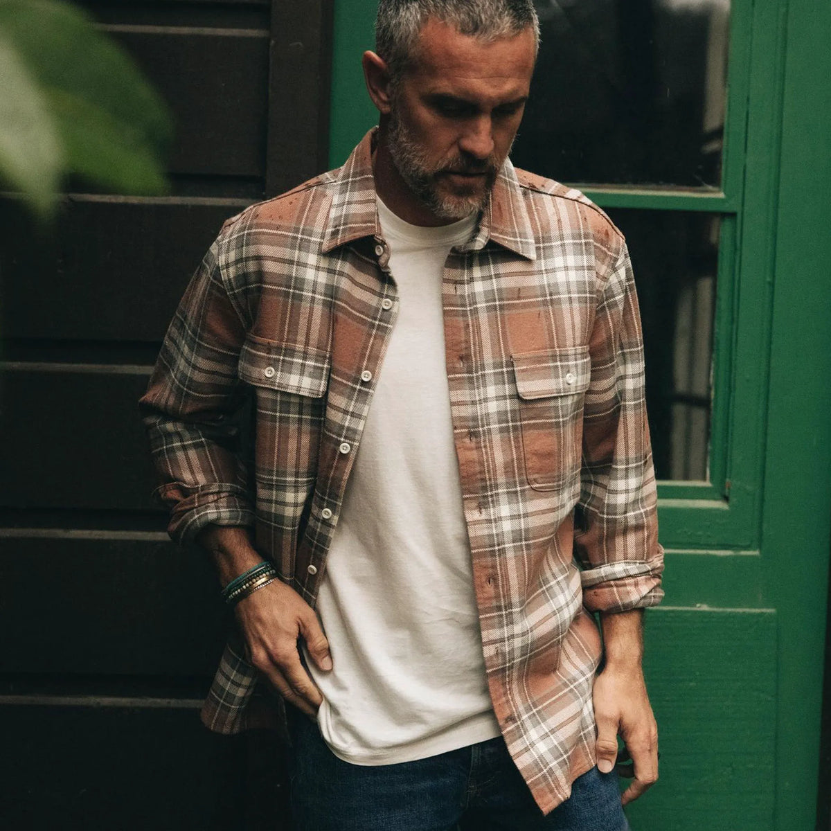The Ledge Shirt in Sun Baked Brick Plaid