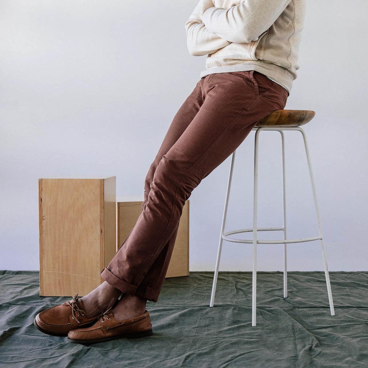 The Morse Pant in Mahogany Slub