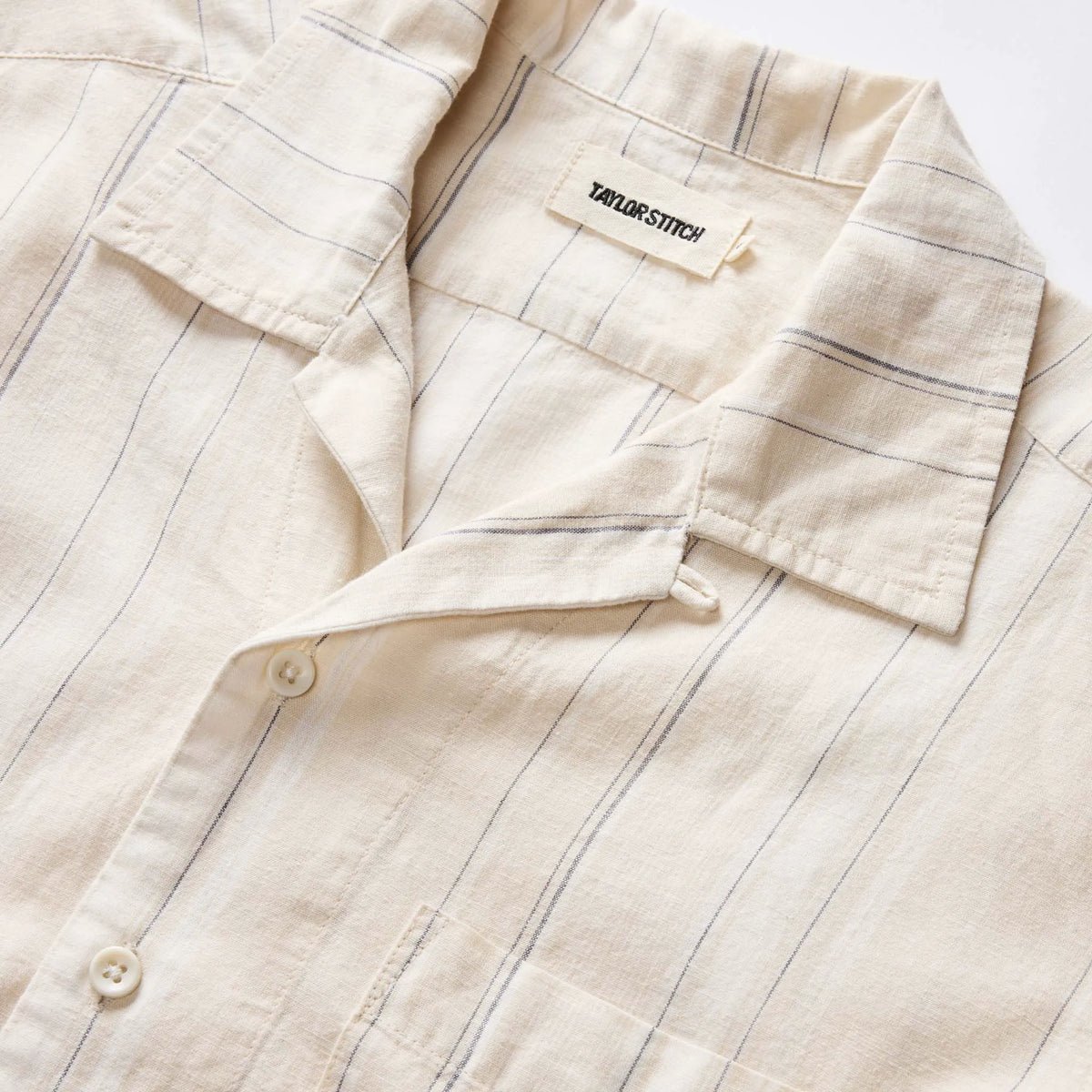 The Short Sleeve Hawthorne in Fog Stripe