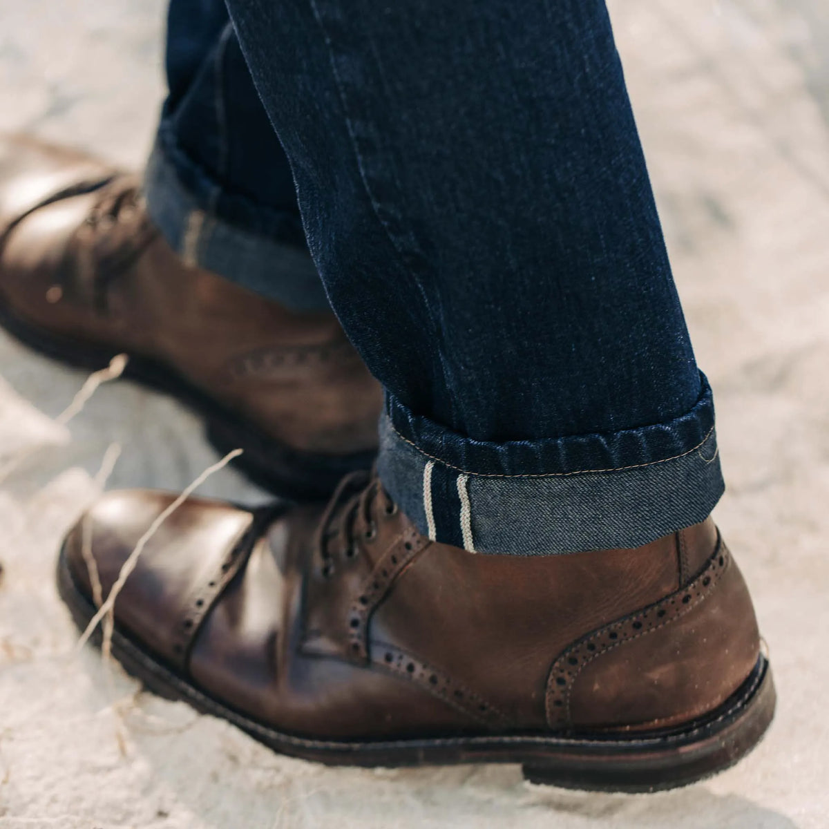 The Slim Jean in Wallace Wash Organic Selvage
