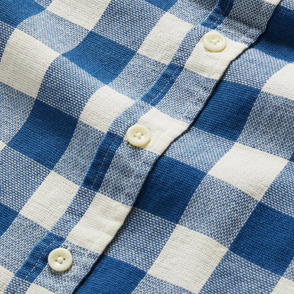 The Utility Shirt in Sun Bleached Indigo Check