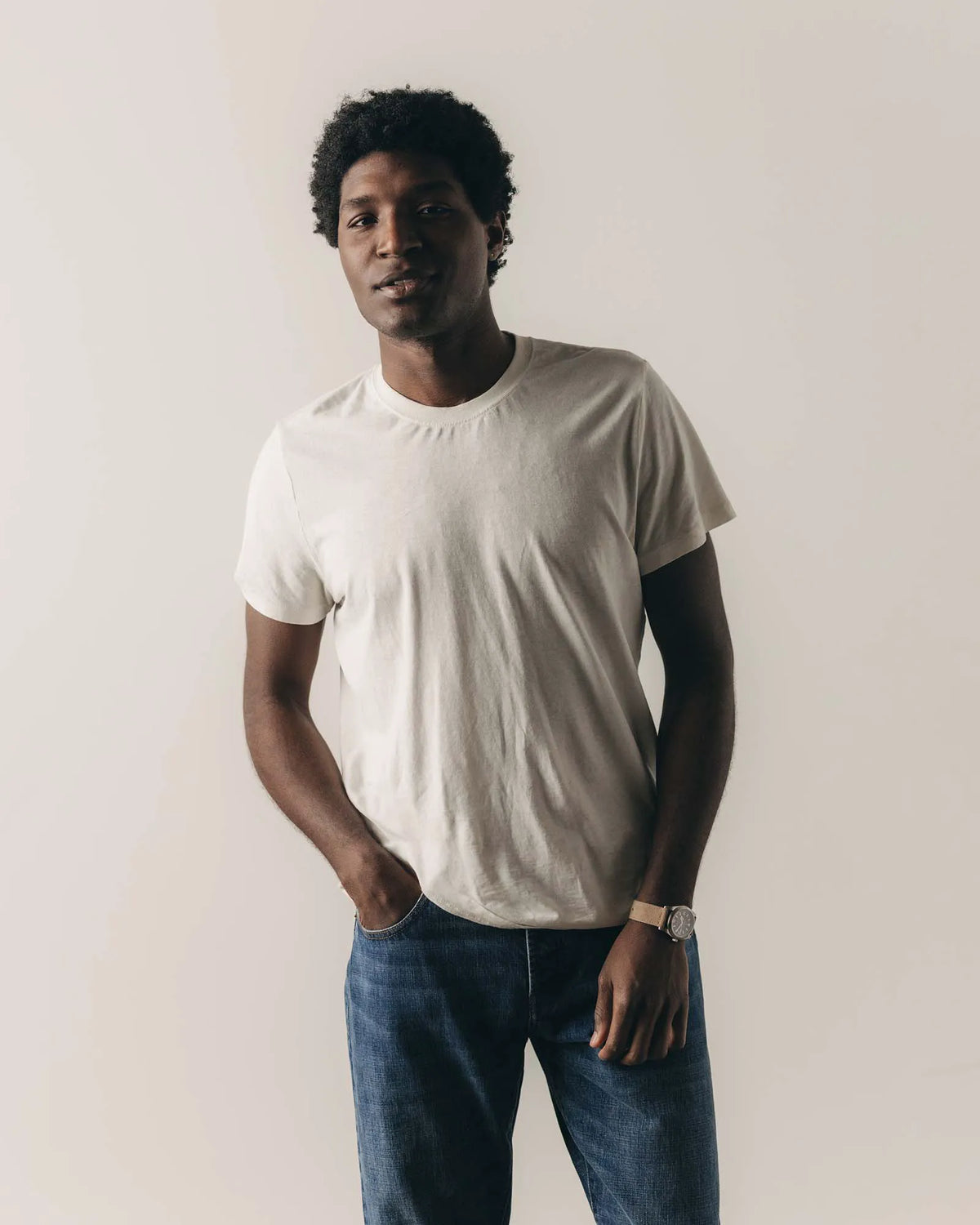 The Cotton Hemp Tee in Natural