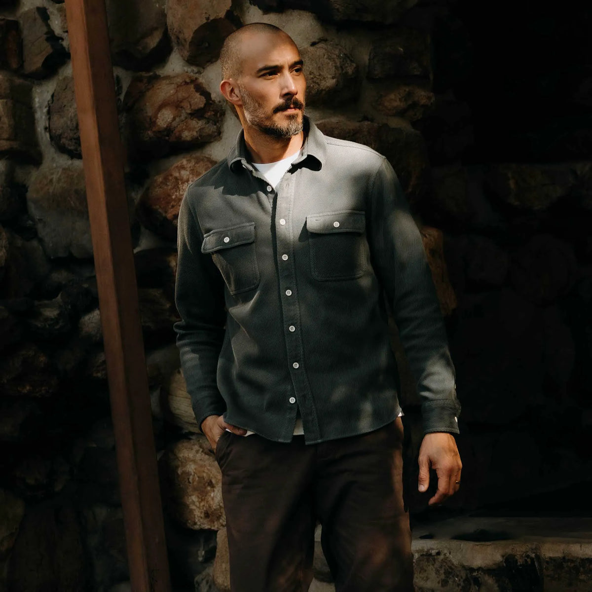 The Ledge Shirt in Deep Sea Twill