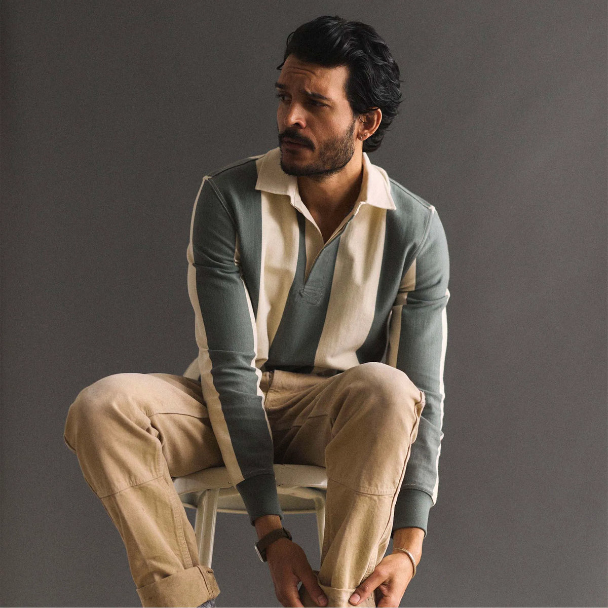 The Rugby Shirt in Deep Sea Stripe