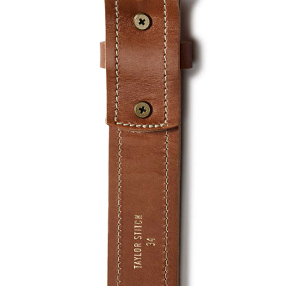 The Tooled Belt in Saddle Tan