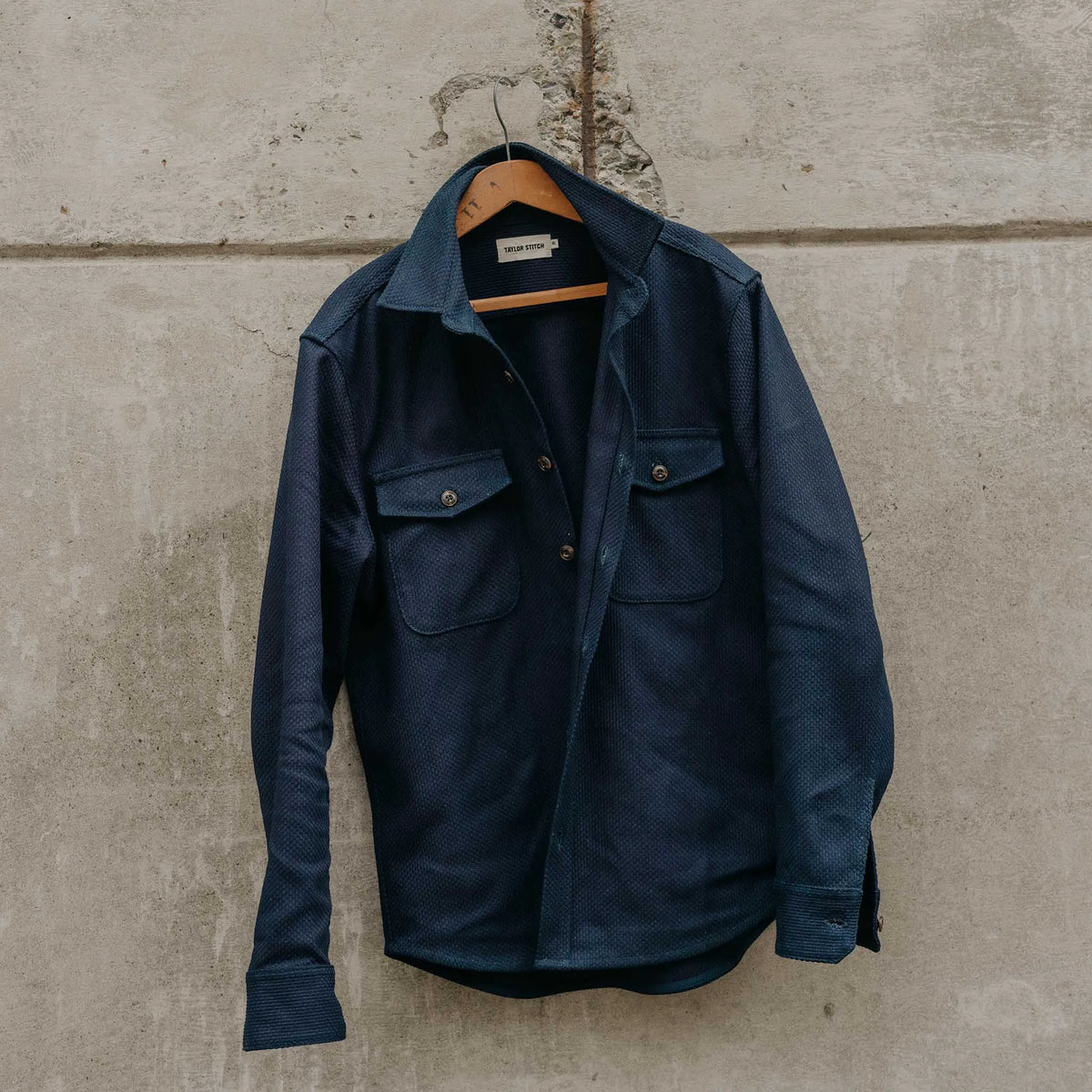 The Mill Shirt Jacket in Rigid Indigo Sashiko