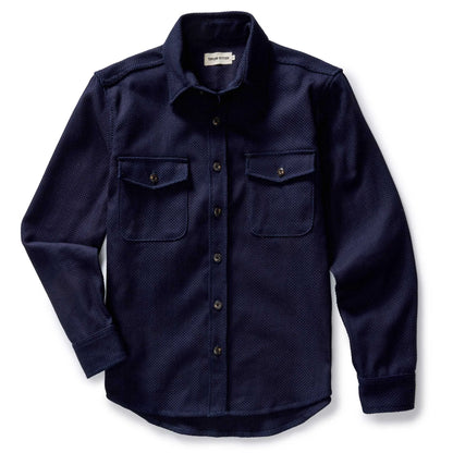 The Mill Shirt Jacket in Rigid Indigo Sashiko