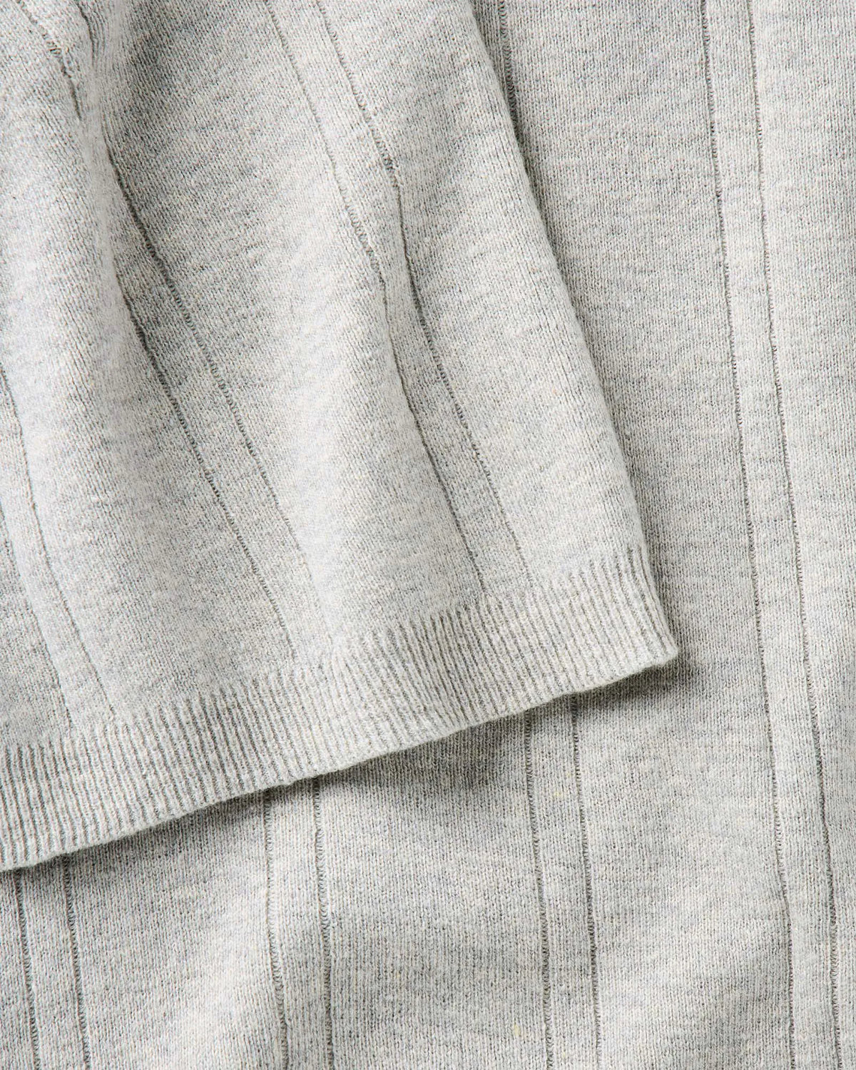 The Valencia Sweater Polo in Heather Grey Rib